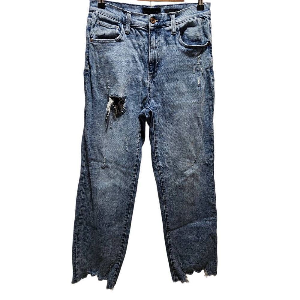 Kendall & Kylie the high rise slim straight jean defining wash‎ destroyed 11/30